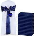 MDS Pack of 75 PCS Satin Chair Sashes Charmeuse Sateen Dining Chair Bows Ribbon by MDS