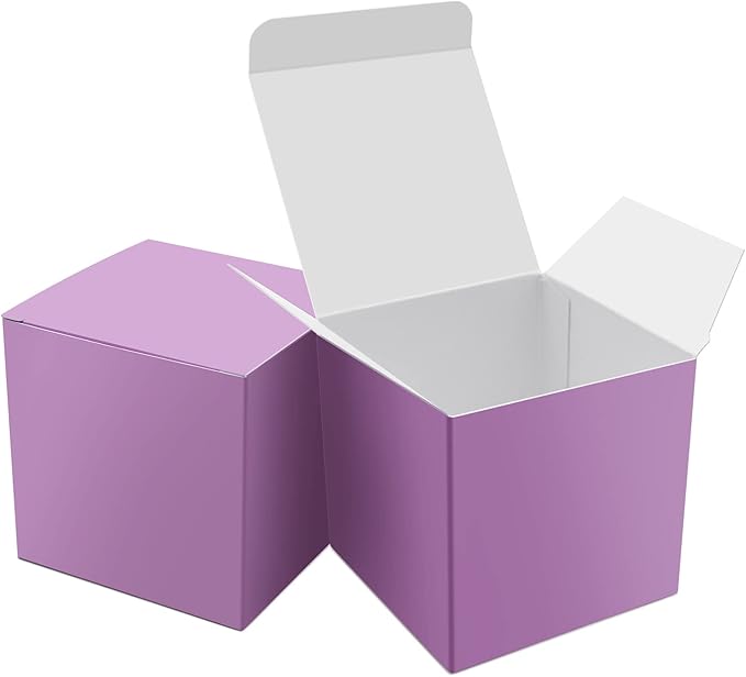 25 Pcs Purple Paper Gift Boxes, Small Candy Treat Boxes Bulk, Birthday Gifts by Oletx
