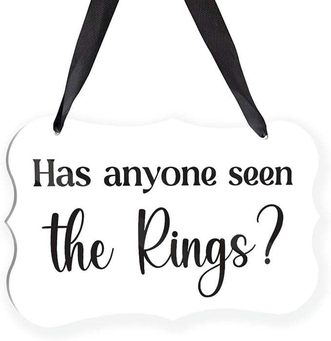 Acrylic Wedding Sign, Ring Bearer Sign, by Unknown