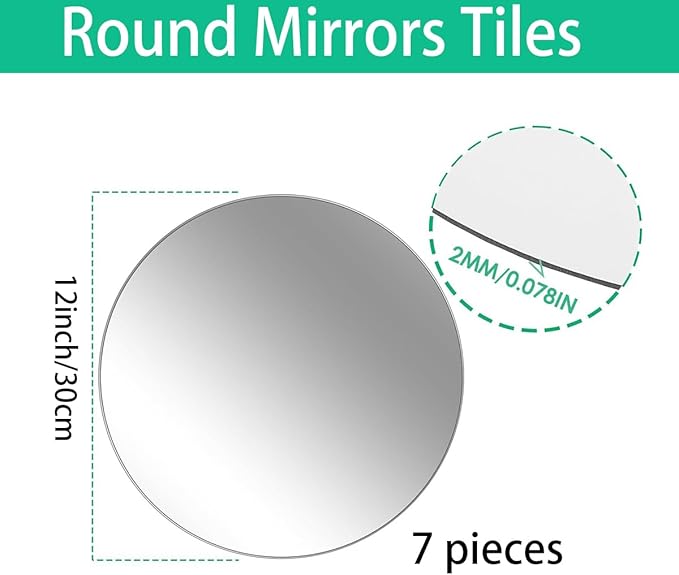 9PCS 12" Round Mirror Centerpieces - Image 2