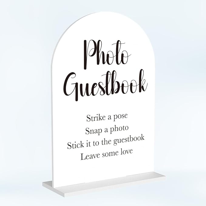 Photo Guest Book Sign for Wedding Acrylic Arch Wedding Bridal Shower Baby by Unknown