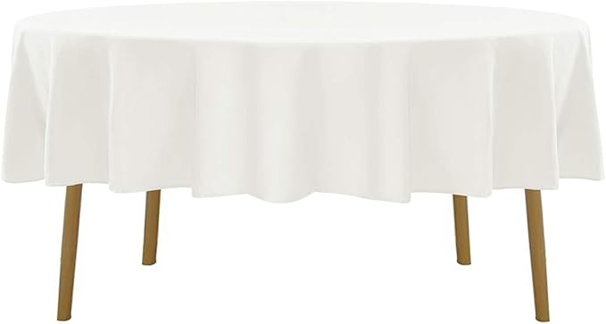 60 inch Round Tablecloth Washable Polyester Table Cloth Decorative Table Cover - Image 2