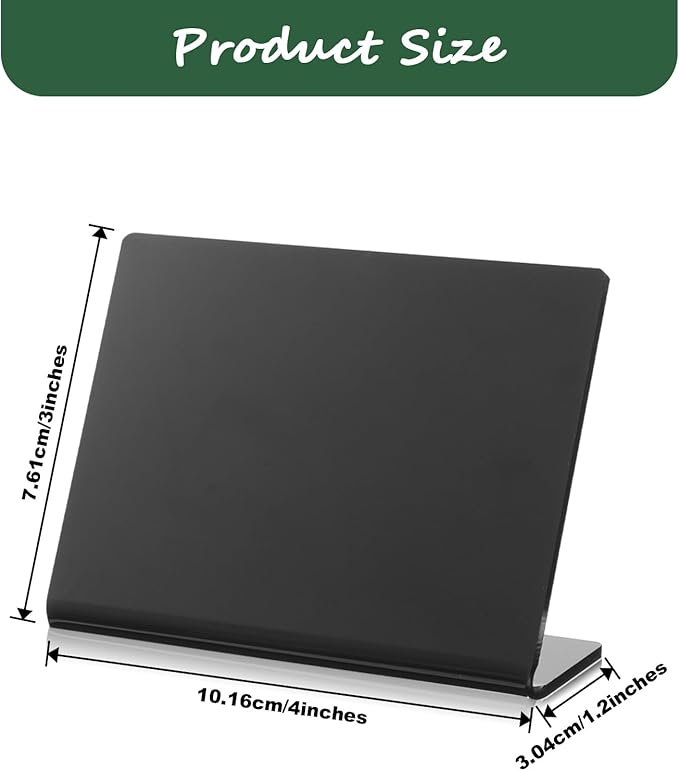 12 Pack Acrylic Mini Chalkboard Signs - Image 2