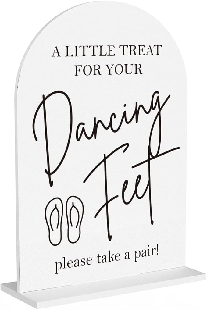 Dancing Feet Sign, Wedding Flip Flops Sign, Wedding Engagement Bridal Shower by Unknown