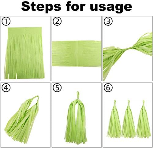 Fonder Mols Tissue Paper Tassel Garland DIY Kit Tassels Banner Decorations - Image 2