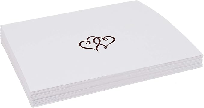 Linked Hearts Place Cards, Pre-cut and Scored - Image 4