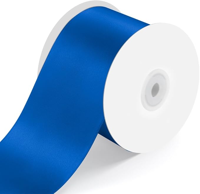3" Wide x 25 Yards Single Face Polyester Satin Ribbon, Satin Ribbon by KMERLIFE