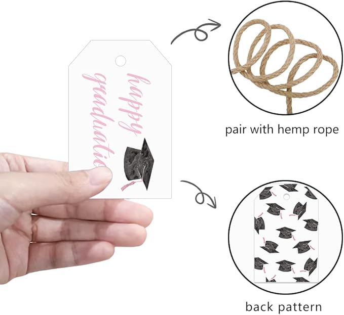 50 Pcs Graduation Gift Tags, Congrats Grad Party Favors Gift Tags - Image 3