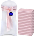 MDS Pack of 75 PCS Satin Chair Sashes Charmeuse Sateen Dining Chair Bows Ribbon by MDS