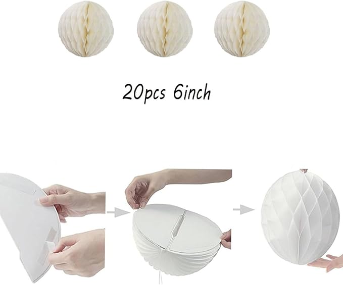 20pcs Honeycomb Flower Balls - Image 2