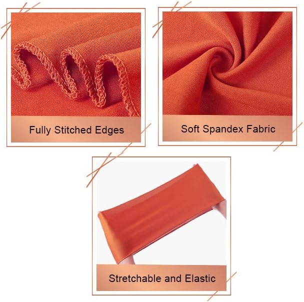 VDS Pack of 250 PCS | Gold | Spandex Chair Sashes Bows Without Buckle | Stretch - Image 6
