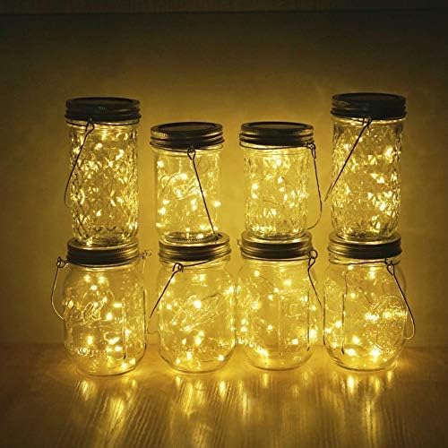 Decorman Solar Mason Jar Lid Lights, 6 Pack 20 LED Waterproof String Fairy Star - Image 7