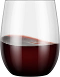 48 Stemless Plastic Wine Glasses - 12oz Clear Disposable Party Cups by Dannke