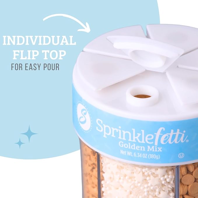 Sweets Indeed Sprinkles 6 Cell Edible Sprinkle Mix Jimmies Perfect - Image 4