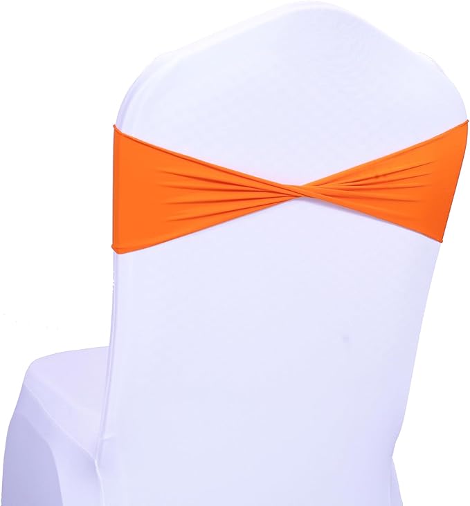 MDS Pack of 25 Spandex Chair Sashes Bows Elastic Stretch Dining Chair Bands by MDS