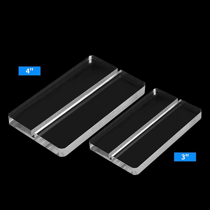 4" Clear Acrylic Sign Stand, 3mm Slots Wedding Table Number Holder, Angular - Image 4