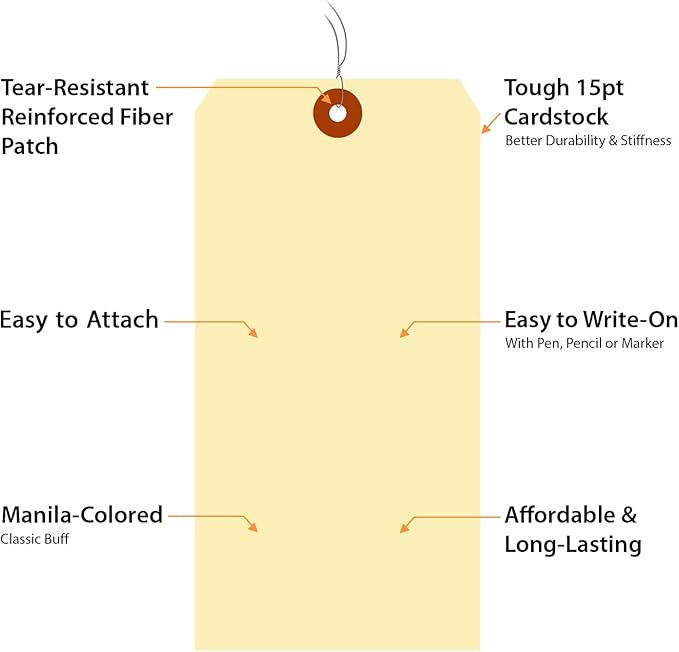 SmartSign Blank Manila Shipping Tags - Image 4