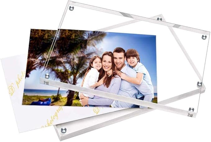HELPLEX Acrylic Frame, 5 Pack 5x7 Acrylic Picture Frames, 24mm Thicker - Image 3