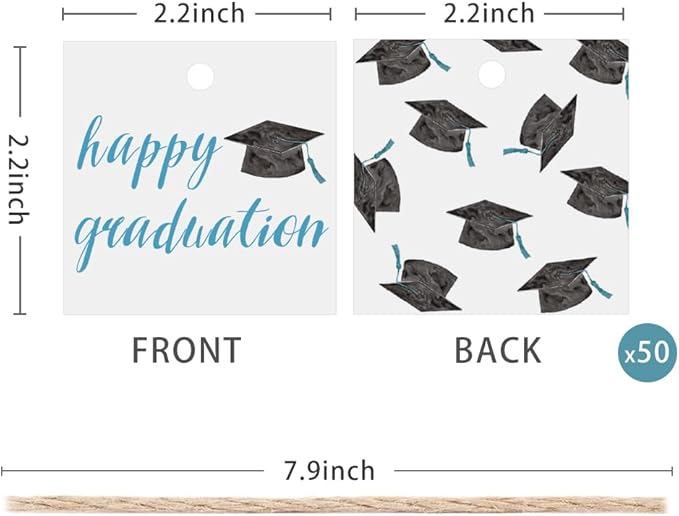 50 Pcs Graduation Gift Tags, Congrats Grad Party Favors Gift Tags - Image 2