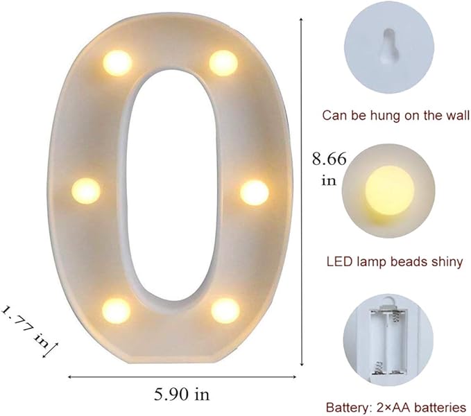 MUMUXI Marquee Light Up Letters | Large Light Up Numbers | Battery Powered and - Image 2