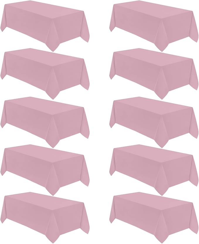 VidaFete Tablecloth 10 Pack 90 * 156inch Rectangle Table Cloth Polyester by VidaFete
