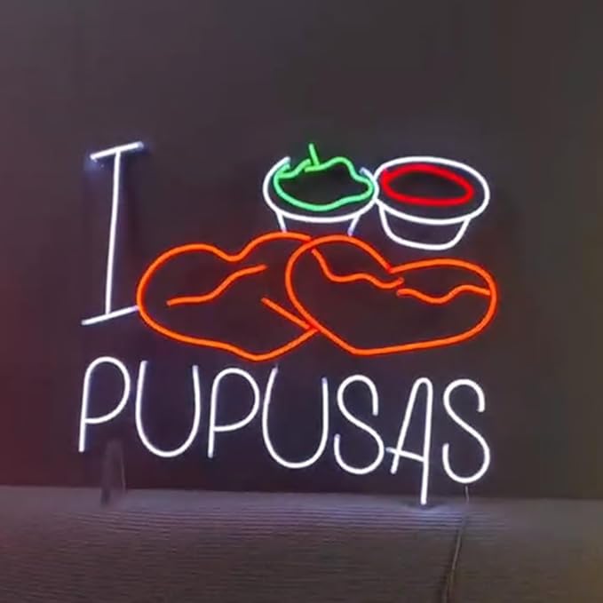 I Love Pupusas Neon Sign, Salvadoran Pupusas Led Sign, Custom Neon Sign - Image 3