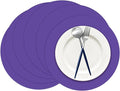 50 Pieces Purple Paper Place Mats Round Disposable Table Mats Purple Paper by Datyiiha