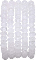 Natural White Quartz Crystal Stone Rondelle 4x6mm Loose Semi Gemstone Beads by Beadia