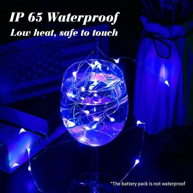 ZGWJ 12 Pack Fairy Lights Battery Operated, 7ft 20 Mini LED Fairy String Lights - Image 3
