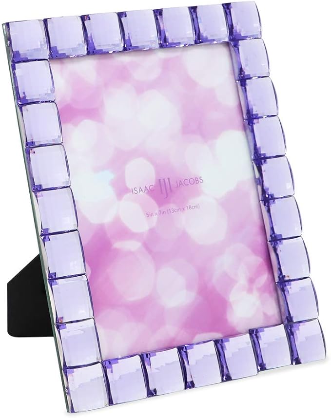 Isaac Jacobs Decorative Sparkling Light Purple Jewel Picture Frame, Photo by IsaacJacobs