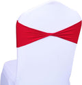 MDS Pack of 100 Spandex Chair Sashes Bows Elastic Stretch Dining Chair Bands by MDS
