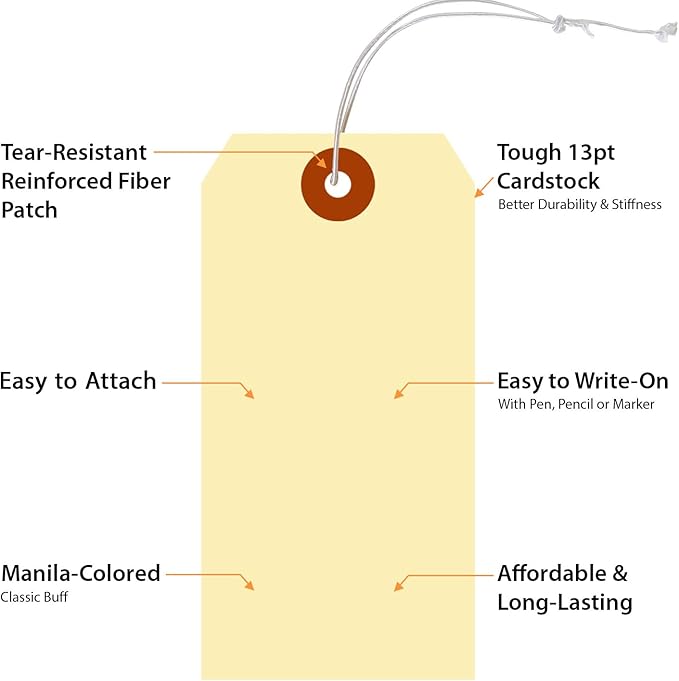 SmartSign Blank Manila Shipping Tags - Image 3