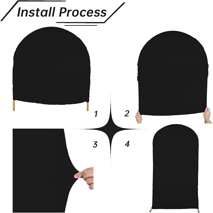 bricia Wedding Arch Backdrop Stand Cover, 7.2FT Double Sided Stretchy Arch - Image 3