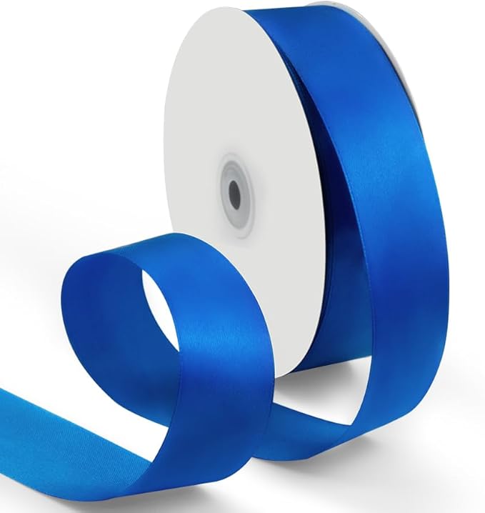 1-1/2 Inch 100 Yards Satin Ribbon Royal Blue, Solid Color Fabric Ribbon by HimBen