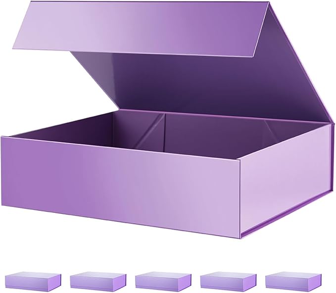 PACKHOME 6 Large Gift Boxes 13.5x10x3.5 Inches, Sturdy Shirt Boxes by PACKHOME