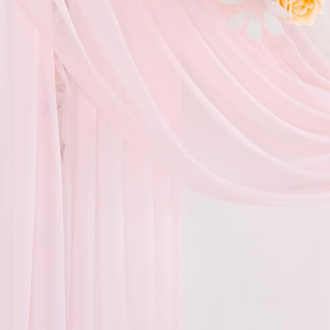 Pink Wedding Arch Draping Fabric 29" x 20 FT Blush Drapes - Image 4
