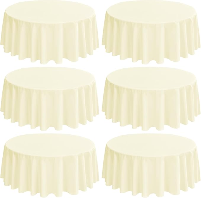 6 Pack Round Tablecloths by REWOMC