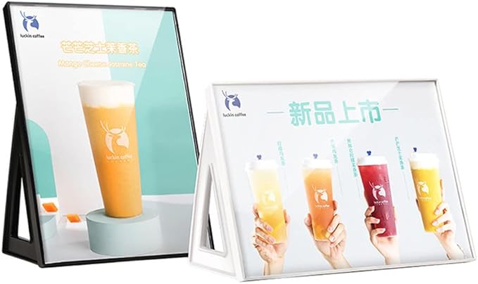 ABS Plastic Sign Holder，Menu Displays L Shape Sign Stand Vertical/Horizontal Use - Image 4
