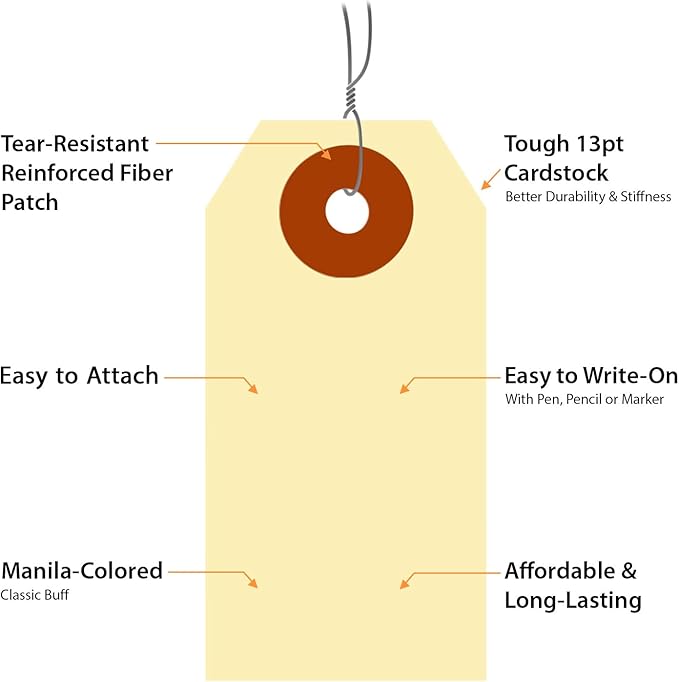 SmartSign Blank Manila Shipping Tags - Image 5