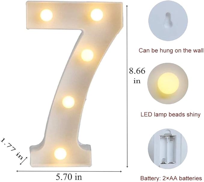 MUMUXI Marquee Light Up Letters | Large Light Up Numbers | Battery Powered and - Image 2