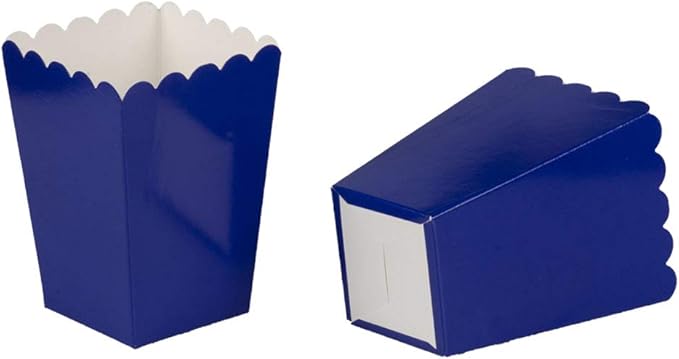 YESON Navy Blue Popcorn Boxes Mini Paper Popcorn Box - Image 3