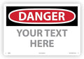 Custom OSHA Style Danger Sign 12" x 18" Aluminum Sign, Customizable "Your Text by Accuform