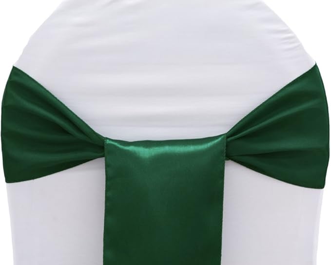 MDS Pack of 200 PCS Satin Chair Sashes Charmeuse Sateen Dining Chair Bows by MDS