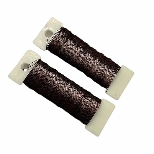 76Yards 22Gauge Coffee Colour Metal Floral Wire Flexible Paddle Florist Garden by Unknown