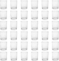 Clear Mercury Glass Tea Light Holders Set of 36 by BTGLLAS