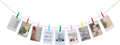 Hanging Photo Display Wall Decor, Wooden Bead Garland Collage Picture Frame by KLOGTSINDDirect