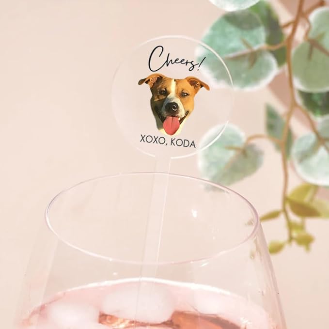 Coolslove Personalized Wedding Dog Stir Sticks, Custom Illustrated Pet Acrylic - Image 5