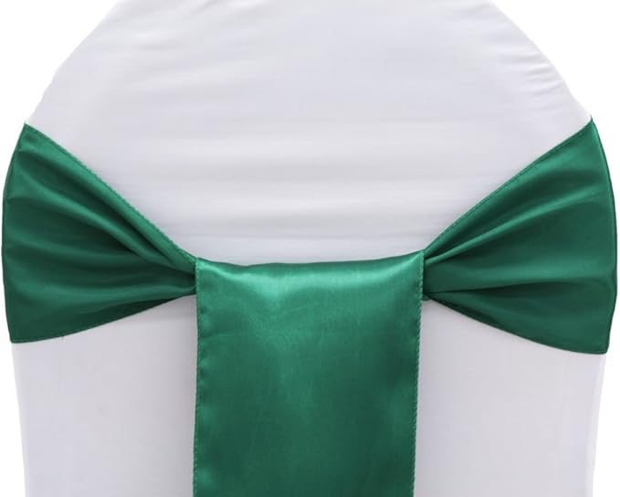 MDS Pack of 150 PCS Satin Chair Sashes Charmeuse Sateen Dining Chair Bows by MDS