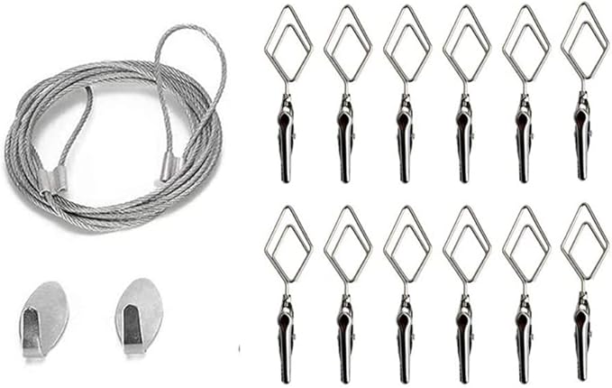 TFu Multi-Purpose Steel Wall Hanging Photo Display Cable Wire Rod - Image 7