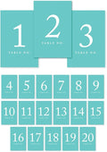 Andaz Press Table Numbers 1-20 on Perforated Paper, Diamond Blue, 4x6-inch by AndazPress